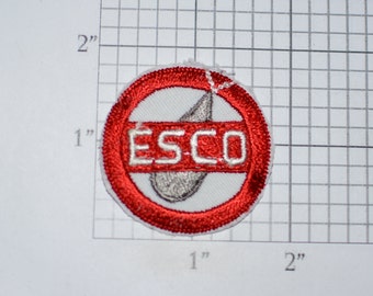 ESCO Petroleum Products Vintage Embroidered Clothing Patch Employee Work Shirt Oil and Gas Company Exploration Filling Station Attendant