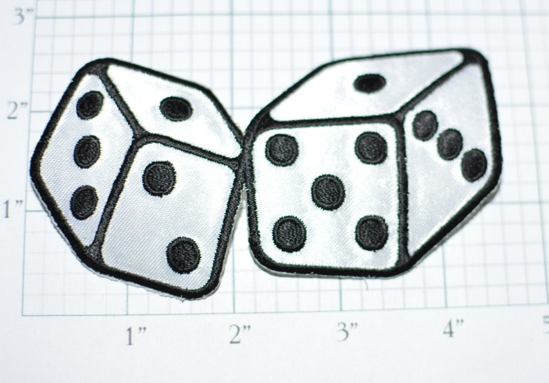 Dice Snake Eyes Lucky 7 Vintage Embroidered Ironon Patch Etsy