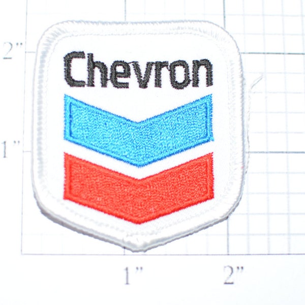 Chevron Iron-On Embroidered Vintage Clothing Patch circa early 1970s Oil Gas Service Station For Uniform Jacket Vest Shirt Hat Garage s15