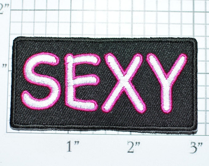 SEXY Iron-On Embroidered Clothing Patch for Shirt Jacket Vest Hat Backpack Jeans Purse Flirty Novelty Emblem DIY Clothes Craft Hottie t02e