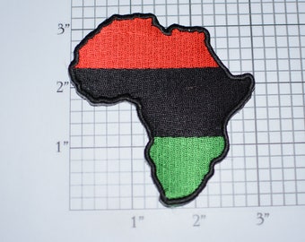 Pan African Iron-on Embroidered Clothing Patch Black Liberation UNIA Africa Pride Outline for Shirt Jacket Vest Backpack Memento Souvenir