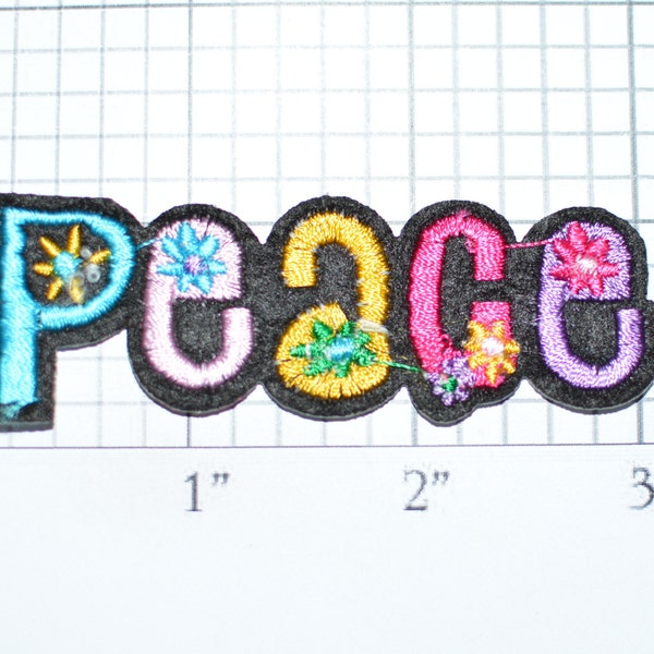 Peace Applique Iron-On Embroidered Clothing Patch for Jacket Vest Jeans Clothes Backpack Hippie Boho DIY Fashion Retro Flower Child e32p