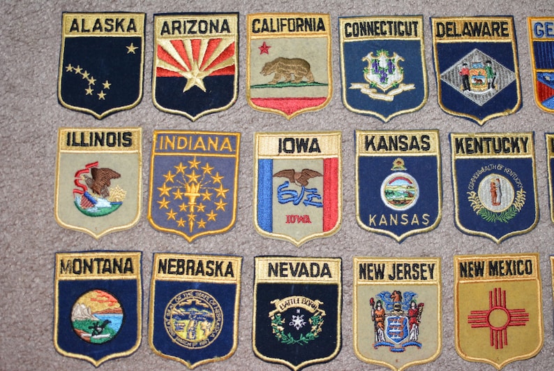 USA States Travel Souvenir Patches Memorabilia New York West Etsy