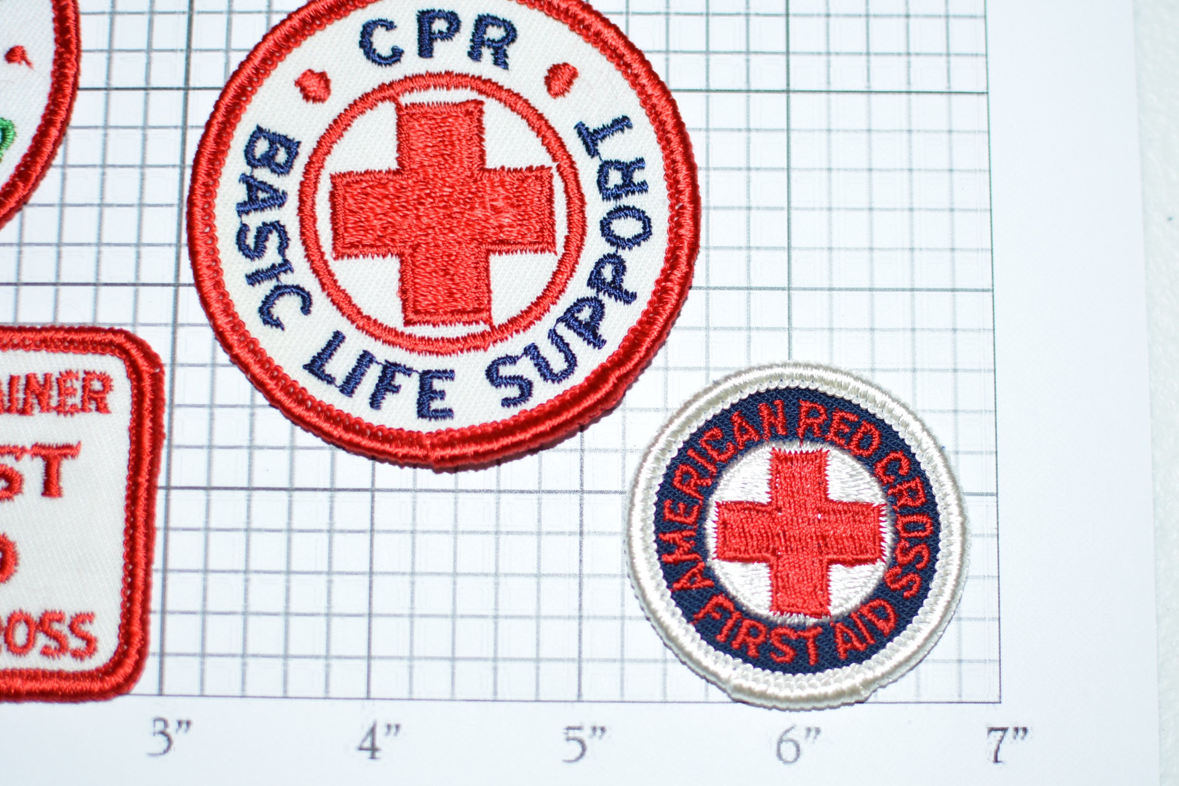 First Aid patch Red Cross 2 1/2" rectangle Instructor First Aid patch Red Cross 2 1/2" rectangle Instructor