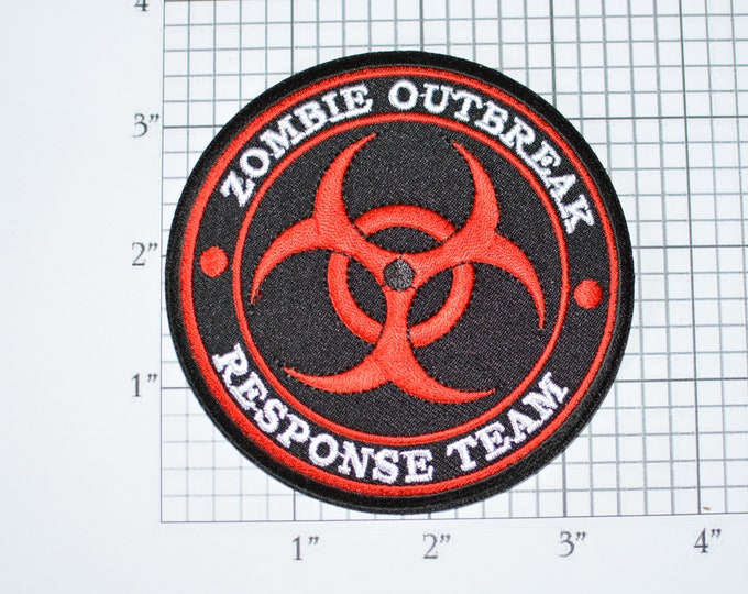 Zombie Outbreak Response Team Iron-on Embroidered Clothing Patch Biohazard Symbol for Shirt Jean Jacket Backpack Hat Gift Idea Gamer Cosplay