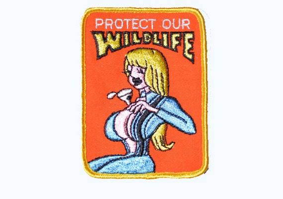 Protect Our Wildlife Sew-on Patch Vintage Patch Embroider Patch Jacket Patch Jeans Patch Backpack Patch Funny Patch Cute Patch Applique s5