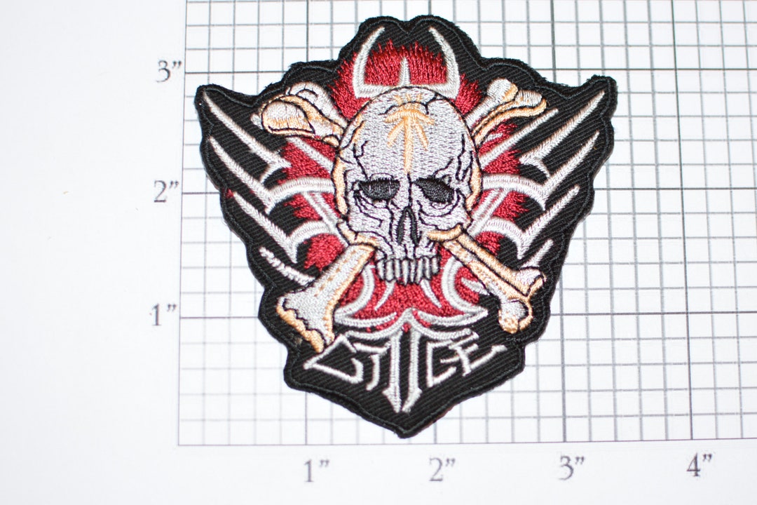 Skull Dice 8 Ball Cross Embroidered Iron / Sew On Patch Motorcycle Jacket Badge - Foto 10