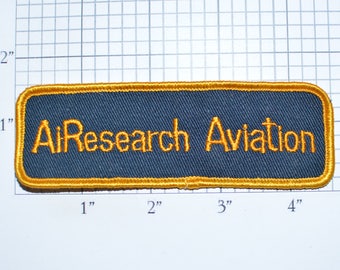 AiResearch Aviation Sew-On Vintage Embroidered Clothing Patch Uniform Shirt Jacket California Company Aerospace Airplane Collectible e33m