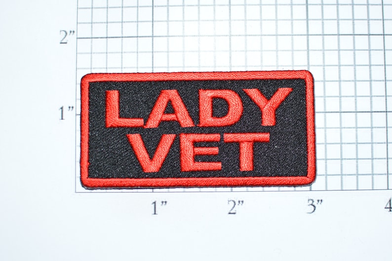 Lady Vet Iron-On Embroidered Clothing Patch Military Veteran Gift Idea Women Ladies Female Girls Keepsake Emblem Armed Forces Service t03i image 1