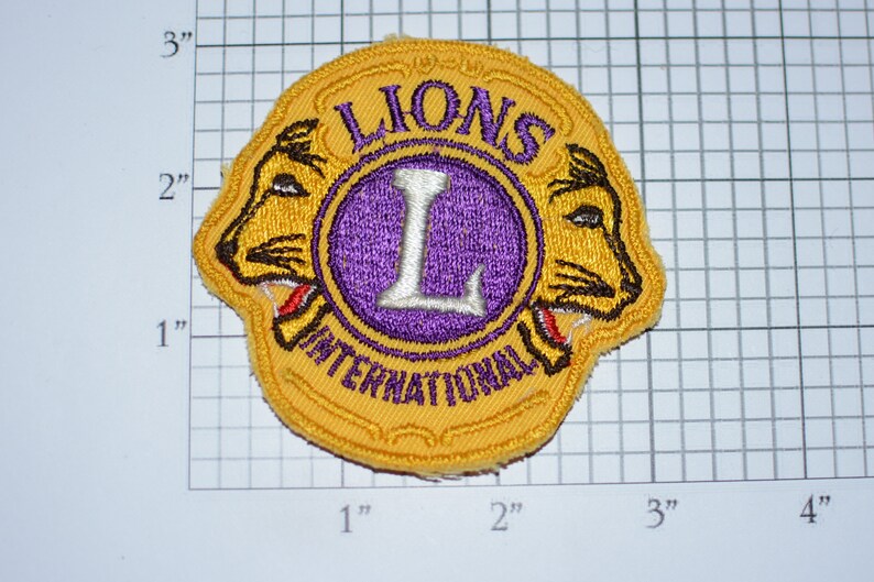 Lions Club International Lci Embroidered Vintage Embroidered Etsy