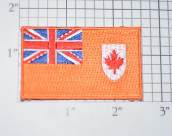 Grand Orange Lodge Order Canada Flag RARE Iron-On Embroidered Clothing Patch for Jeans Jacket Shirt Backpack Luggage Collectible Memento