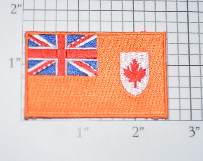 Grand Orange Lodge Order Canada Flag RARE Iron-On Embroidered Clothing Patch for Jeans Jacket Shirt Backpack Luggage Collectible Memento