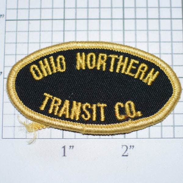 Ohio Northern Transit Co Sew-On Vintage Embroidered Clothing Patch for Driver Jacket Shirt Backpack Hat Woven Emblem Logo Collectible