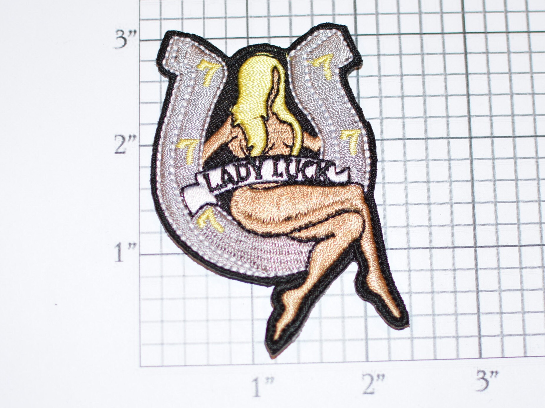 Lady Luck Dice Patch – Iron On Sew On Embroidered Badge For Jacket Jeans Bag Cap