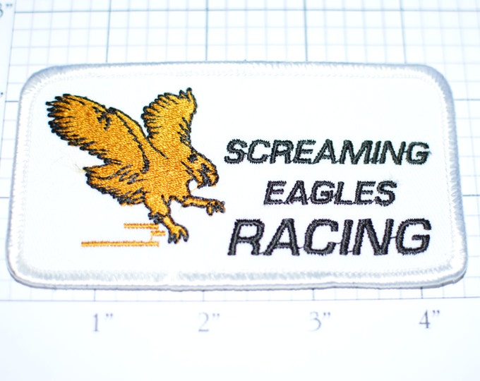Screaming Eagles Racing Vintage Sew-On Embroidered Clothing Patch, IMSA WSC 1994 Collectible Rare Actor Craig Nelson Team Emblem Collectible