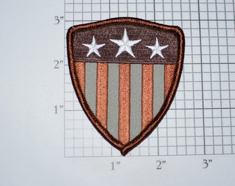 USA Shield Stars Stripes Iron-On Embroidered Clothing Patch Motorcycle Biker Jacket Vest American Flag United States Pride Patriot