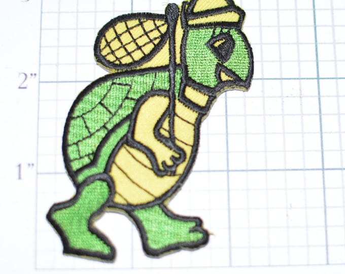 Turtle Tortoise w/ Knapsack Cute Iron-On Vintage Embroidered Clothing Patch Hobo Traveler Jean Jacket Vest Shirt Backpack Luggage Gypsy s20