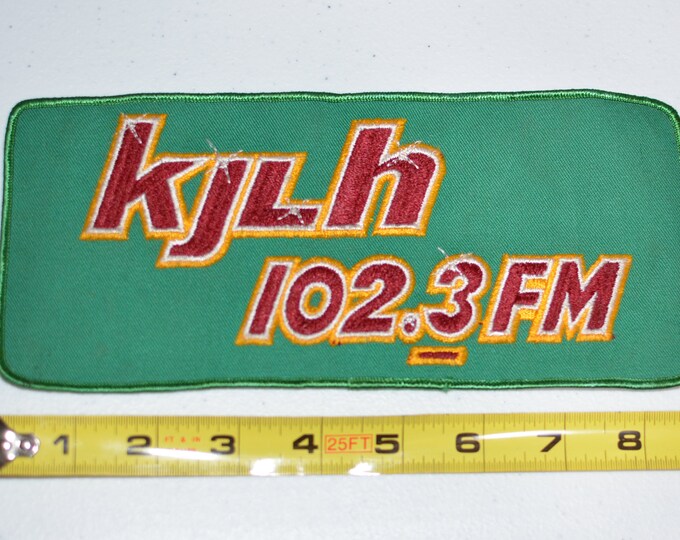KJLH 102.3 FM Los Angeles Radio Station Large Vintage Embroidered Clothing Patch Sew-on to Jacket Vest Backpack LA California Urban e5