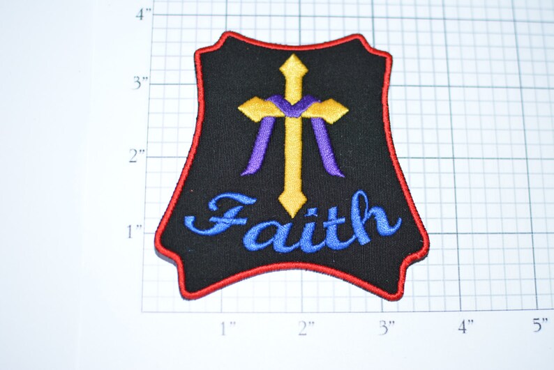 or Sew On Jesus Is The Cure Iron-On Embroidered Clothing Patch for Biker Jacket Vest MC Motorcycle Rider Christ Christian Religious Faith