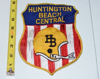 Huntington Beach Central Football California Large Sew-On Vintage Embroidered Patch Clothing Jersey Uniform Collectible Sport Memorabilia e5