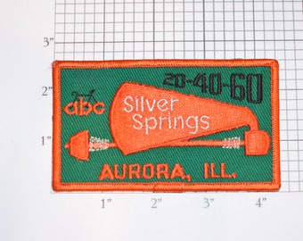 Aurora Bicycle Club Illinois Silver Springs RARE Vintage Sew-on Embroidered Clothing Patch Cycling Keepsake Collectible Memento Badge