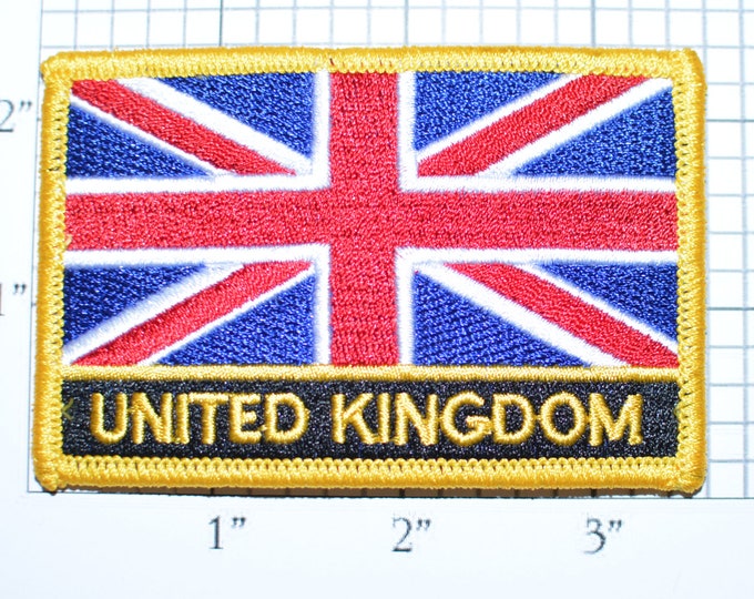 UNITED KINGDOM UK Flag Iron-On Patch Jacket Patch Travel Trip Souvenir Memorabilia Vest Patch Jeans Patch Backpack Patch Holiday e20x