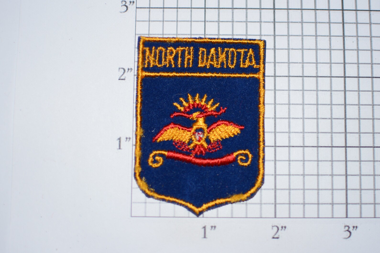 North Dakota State Flag ND Sewon Vintage Embroidered Travel Etsy