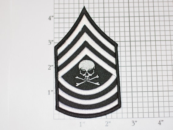 SERGEANT CHEVRON PATCH IRON OR SAW ON MANY COLORS