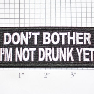 Hashtag #DRUNK Funny Iron-on Embroidered Clothing Patch
