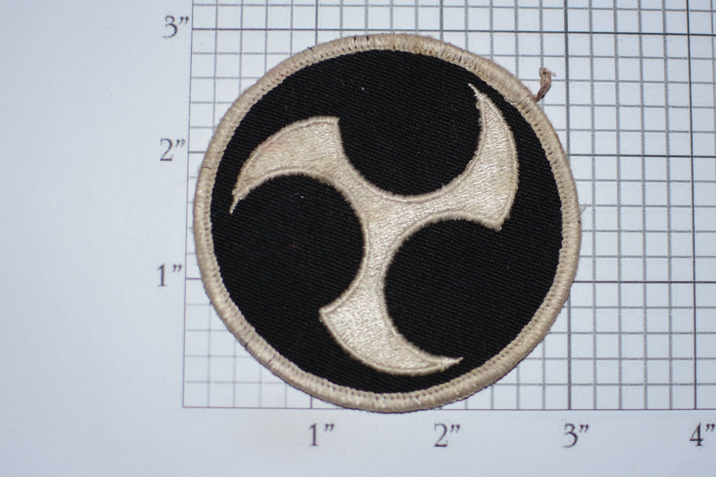 Hidari Mitsudomoe Vintage Embroidered Sew On Clothing Patch Dingy Worn For Martial Arts Uniform Jacket Shirt Vest Hat Diy Clothes Asian