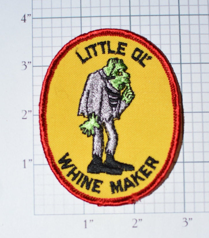 Little Ol' Whine Maker - Funny Sew-On Vintage Patch Jacket Patch Shirt Patch  Vest Patch Backpack Patch Monster Wine Drinking Horror s10