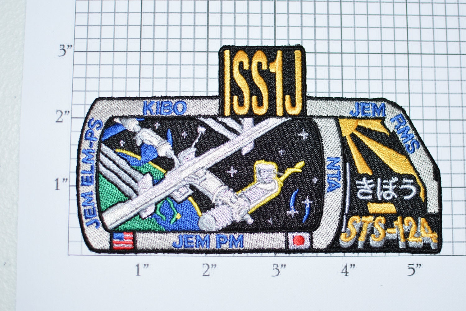 Mint Sts 124 Iss1j Space Shuttle Japan Kibo Laboratory Mission Patch Nasa Embroidered Iron On Patch Collectible Patch Uniform Patch E22g