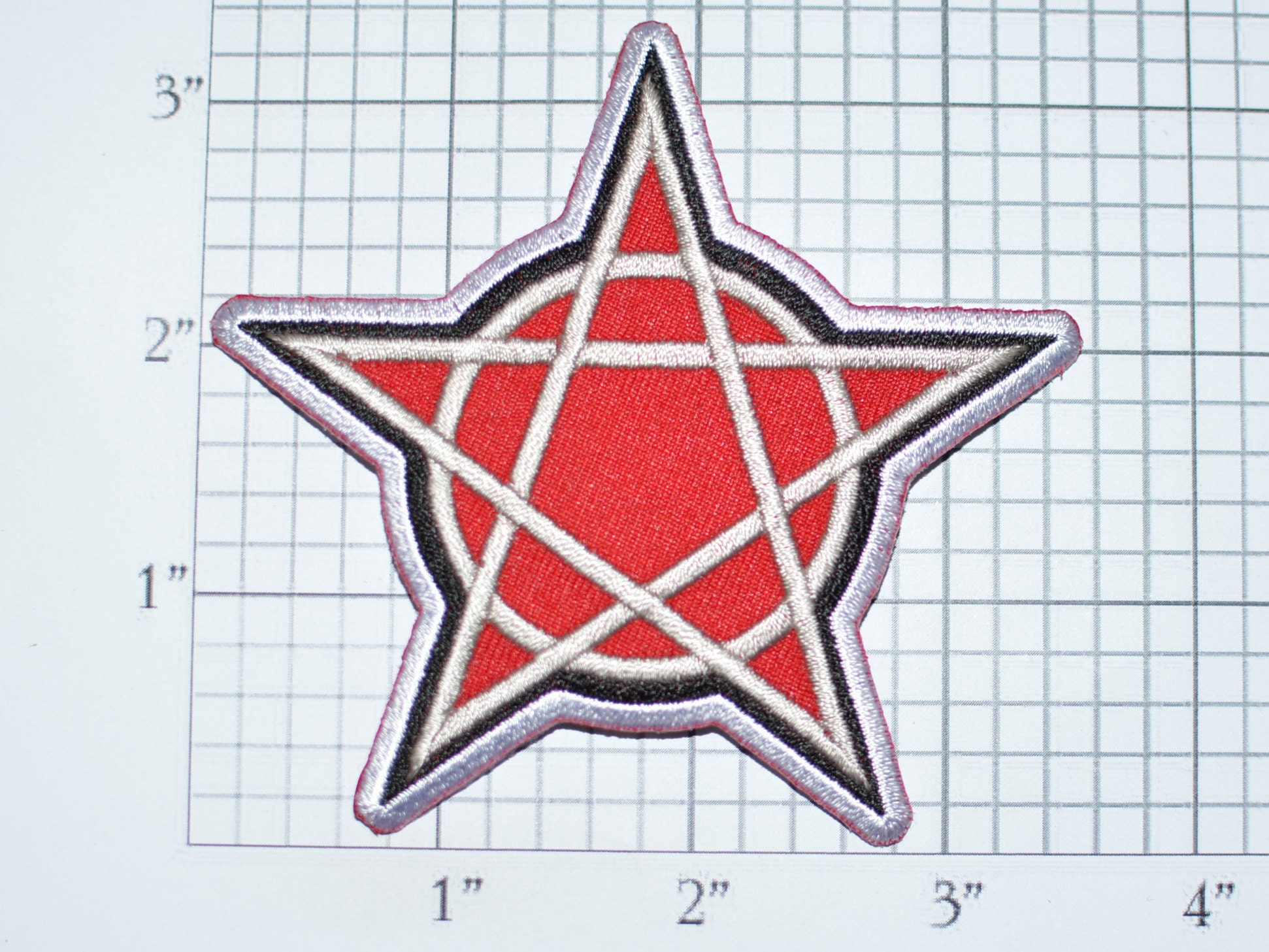 Pentacle Viking Star Patch – Iron On / Sew On Embroidered Badge – UK & GB Theme