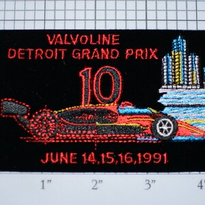 Valvoline Detroit Grand Prix MINT 1991 Vintage Embroidered Patch (Licensed by National Emblem) CART Racing Event Souvenir Renaissance Center