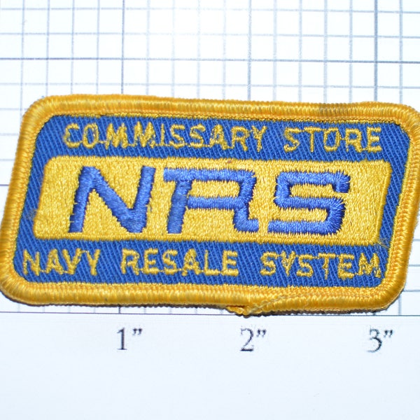 Commissary Store NRS Navy Resale System Vintage Embroidered Clothing Patch for Jacket Vest Shirt Hat Uniform Work Shirt Military Emblem e32g