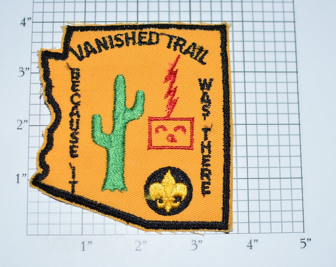 Vanished Trail Arizona Vintage Embroidered Sew-on Clothing Patch Hiking Outdoors Backpacking Boy Scouts BSA Jacket Shirt Vest Hat Crest e31a