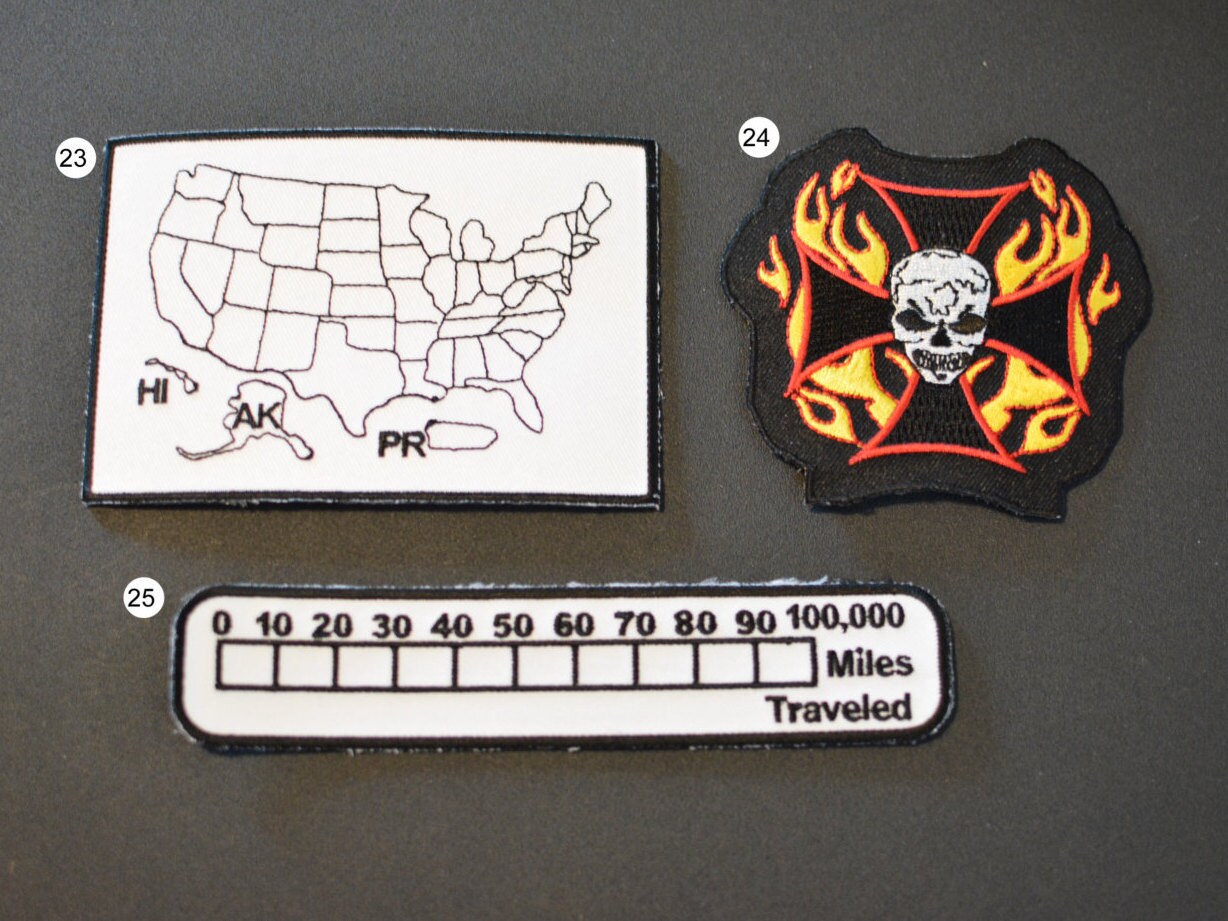 thumbnail image 2 of Badass Girls Ride Embroidered Iron-On Patch – MC Biker Style 2 of 5
