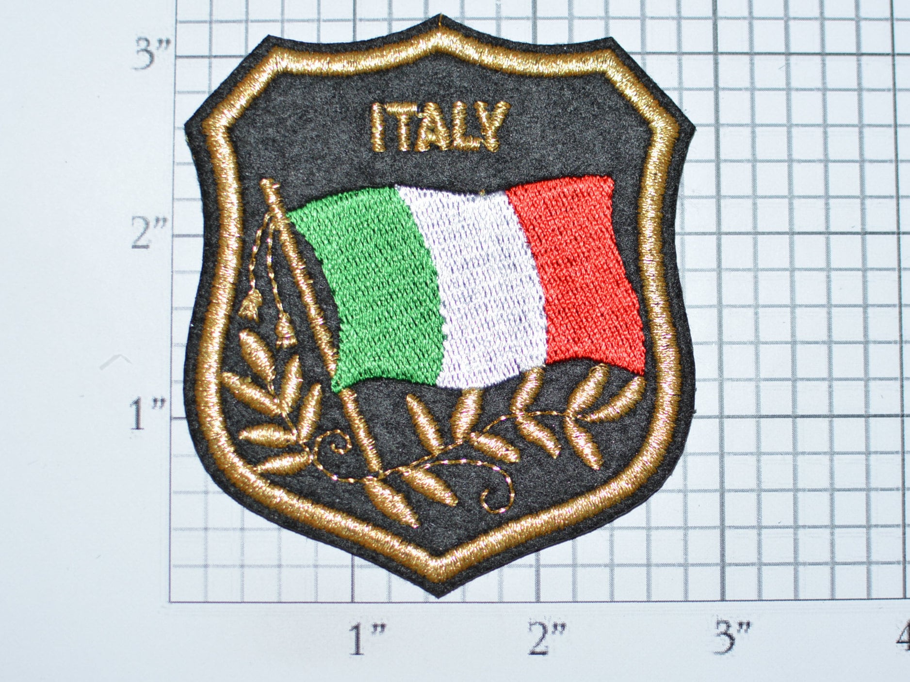 ITALY SOUVENIR TRAVEL PATCH EMBROIDERED IRON ON TO SEW ON PATCH AS PICTURED AP24 