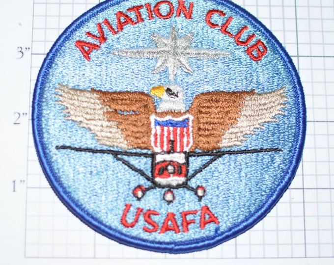 Aviation Club - USAFA - Very RARE Iron-On Vintage Patch - US Air Force - Collectible Militaria Gift for Soldier Veteran -  e16