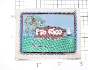 PTo Rico Sailboat Emblem Sew-On Vintage Travel Patch Trip Souvenir Gift Idea for Jacket Backpack Scrapbook Memorybox Collectible Puerto