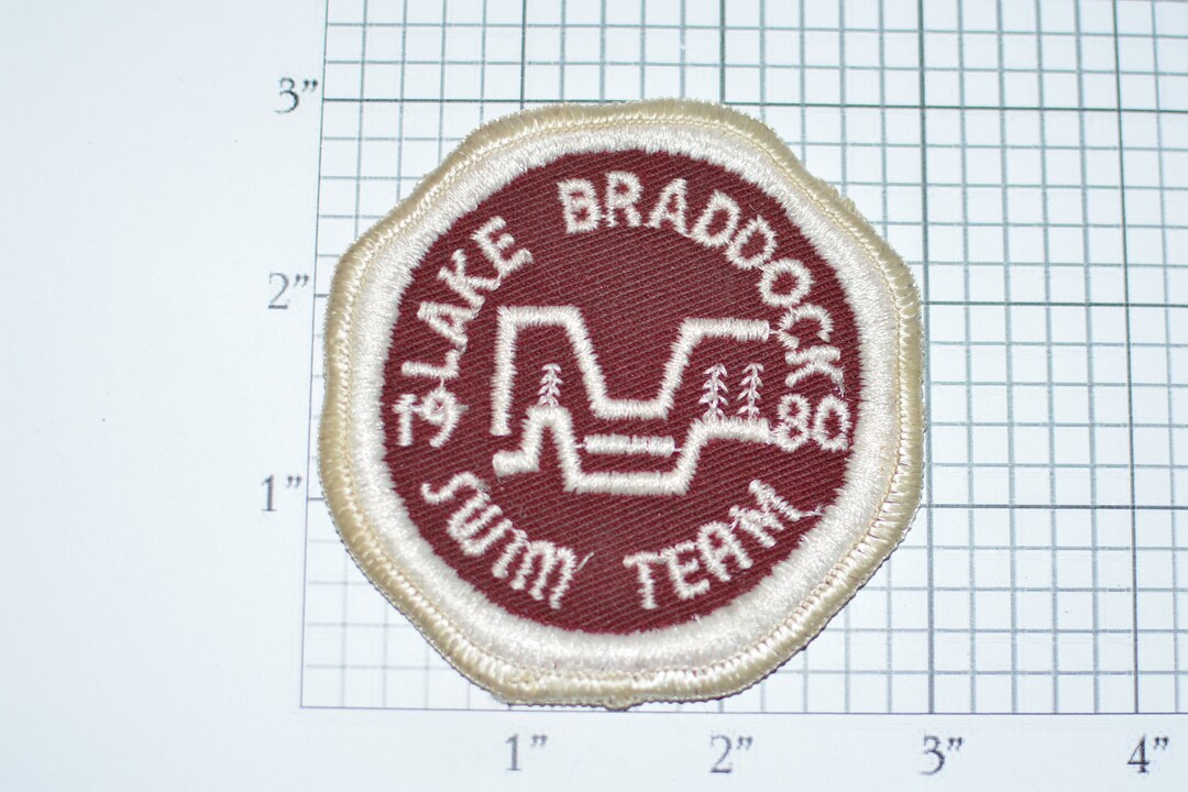 Lake Braddock Swim Team 1980 Sewon Vintage Embroidered Etsy