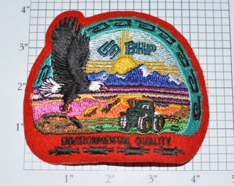 BHP Environmental Quality Iron-on Vintage Embroidered Clothing Patch Billiton Australia Mining Company Logo Emblem for Jacket Shirt Bag s9