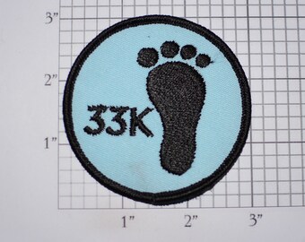 Parche bordado para ropa, idea de regalo para atletas, recuerdo, para chaqueta, camisa, chaleco, gorra, mochila, logro de caminata de 33 000 kilómetros (33 0 ...