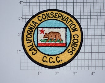 California Conservatoin Corps C.C.C. Iron-on Vintage Embroidered Patch for Uniform Jacket Vest Backpack Memorabilia Keepsake Forestry Ranger