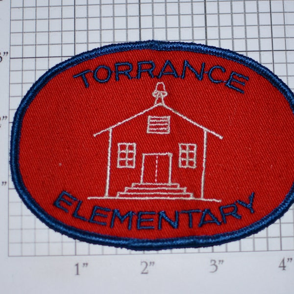 Torrance Elementary School Sew-On Vintage Embroidered Clothing Patch for Jacket Vest Shirt Clothes Gift Idea Memento Education Teacher