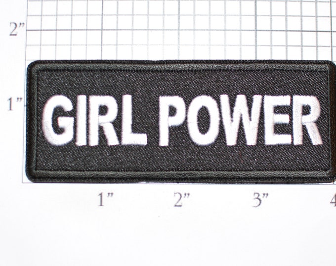 GIRL POWER Iron-on (Or Sew-on) Embroidered Clothing Patch Biker Jacket Vest Motorcycle MC Lady Rider Feminist Women Solidarity Sorority