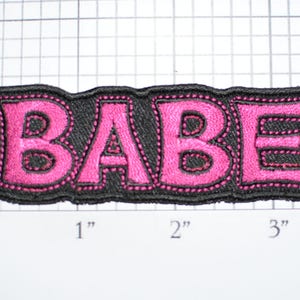 BABE Iron-On Embroidered Clothing Patch for Shirt Jacket Vest Hat Backpack Jeans Purse Nickname Novelty Emblem DIY Clothes Craft t03e
