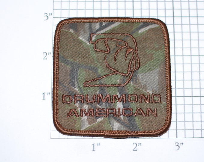 Drummond American Camo Camouflage RARE Vintage Sew-on Embroidered Clothing Patch for Hat Jacket Clothes Emblem Insignia Collectible Crest