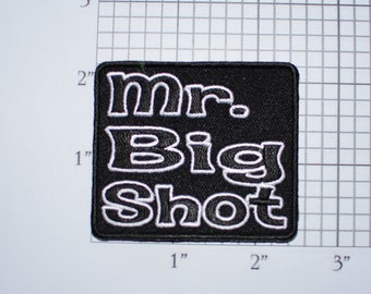 Mr Big Shot Iron-On Embroidered Clothing Patch Biker Jacket Vest Motorcycle Rider MC Founder Director Captain Boss Flashy In Charge OG Chief