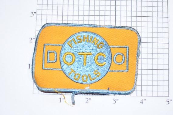 DOTCO Fishing Tools Embroidered Sew-on Clothing Patch Company Employee Logo  Uniform Work Shirt Emblem Fisherman Supply Sports Recreation